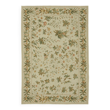 Tapis kilim en point de croix vintage fait main 180 cm x 264 cm