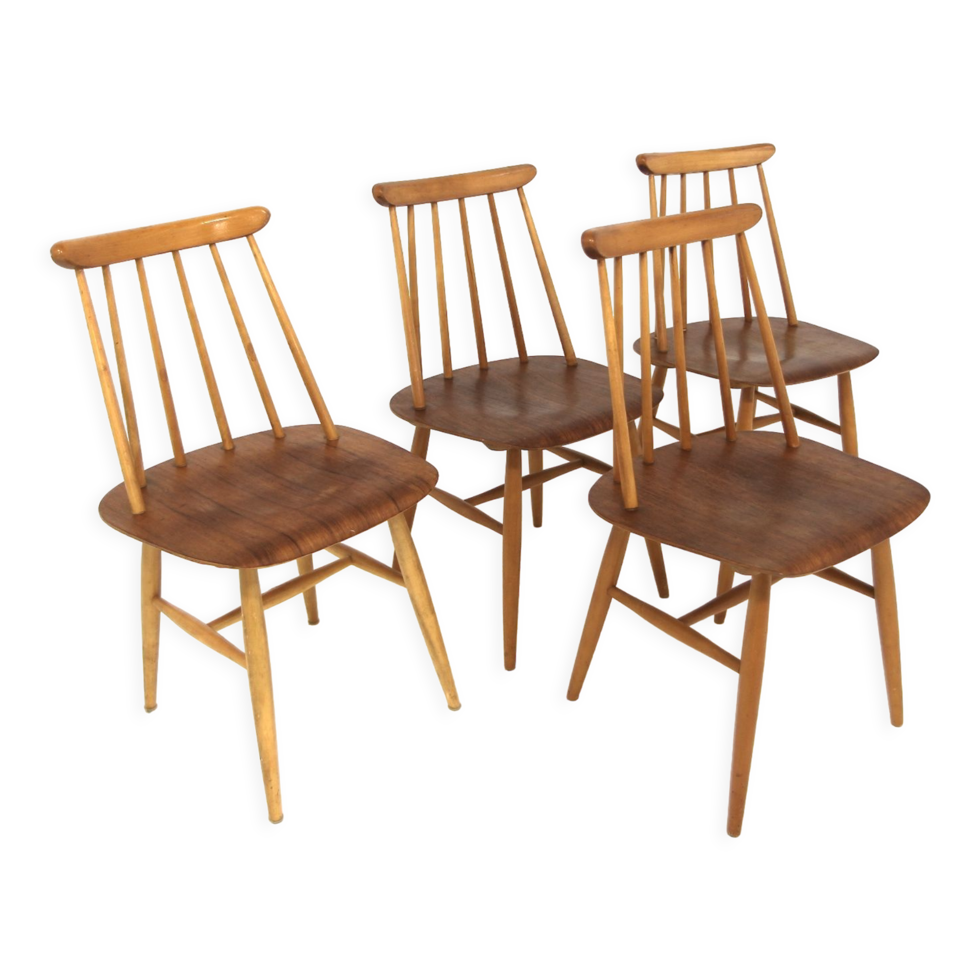 Set of 4 chairs "Fanett" Ilmari Tapiovaara Sweden 1960