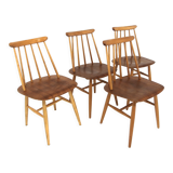 Set of 4 chairs "Fanett" Ilmari Tapiovaara Sweden 1960