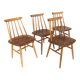 Set of 4 chairs "Fanett" Ilmari Tapiovaara Sweden 1960