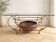 Grande table basse sculpturale Liberty en fer forgé doré et céramique, JR P