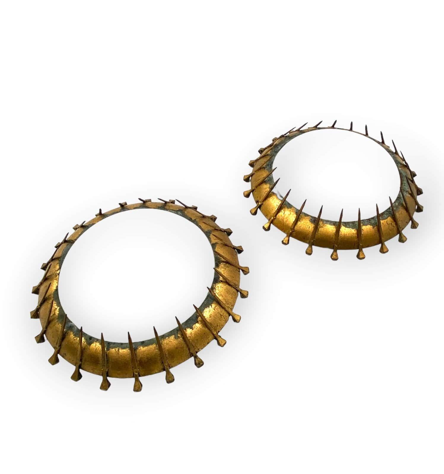 Set of 2 Brutalist sconces, France 1960s