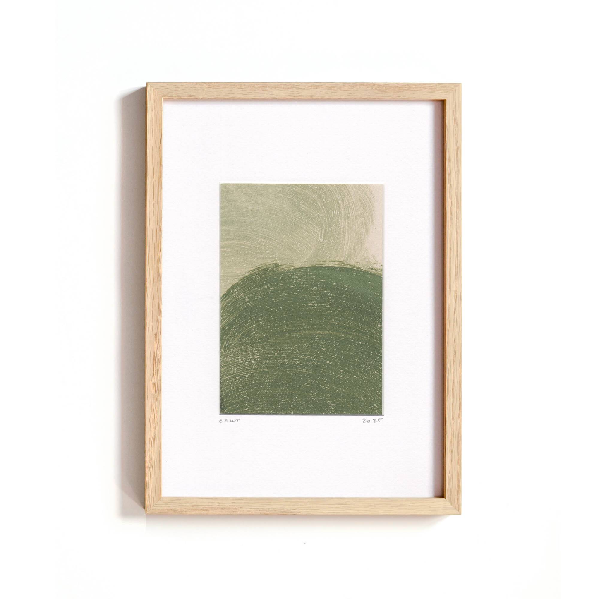 Abstract painting on paper B286 signed Eawy