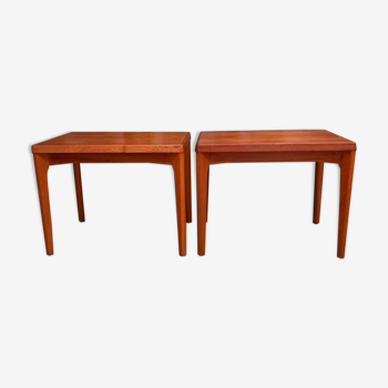 Pair of side tables by Henning Kjaernulf, Vejle Møbelfabrik, Denmark, 1960s