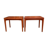 Pair of side tables by Henning Kjaernulf, Vejle Møbelfabrik, Denmark, 1960s