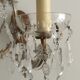 Two-arm crystal light wall light