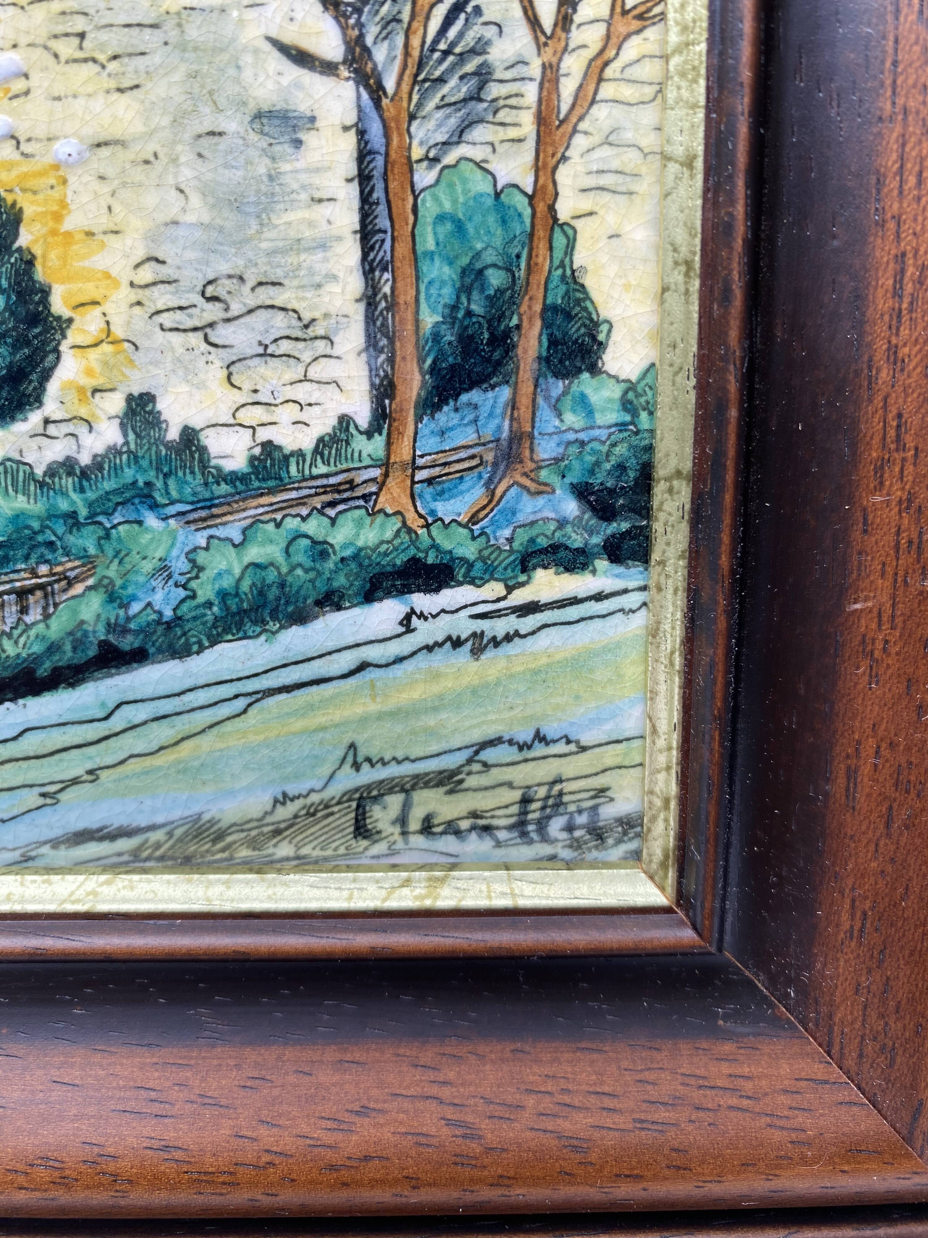 Longwy enamel painting