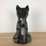 Poet-Laval cat pitcher in zoomorphic ceramic