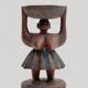 Wooden sculpture - Woman in a pleated skirt (Burkina Faso)