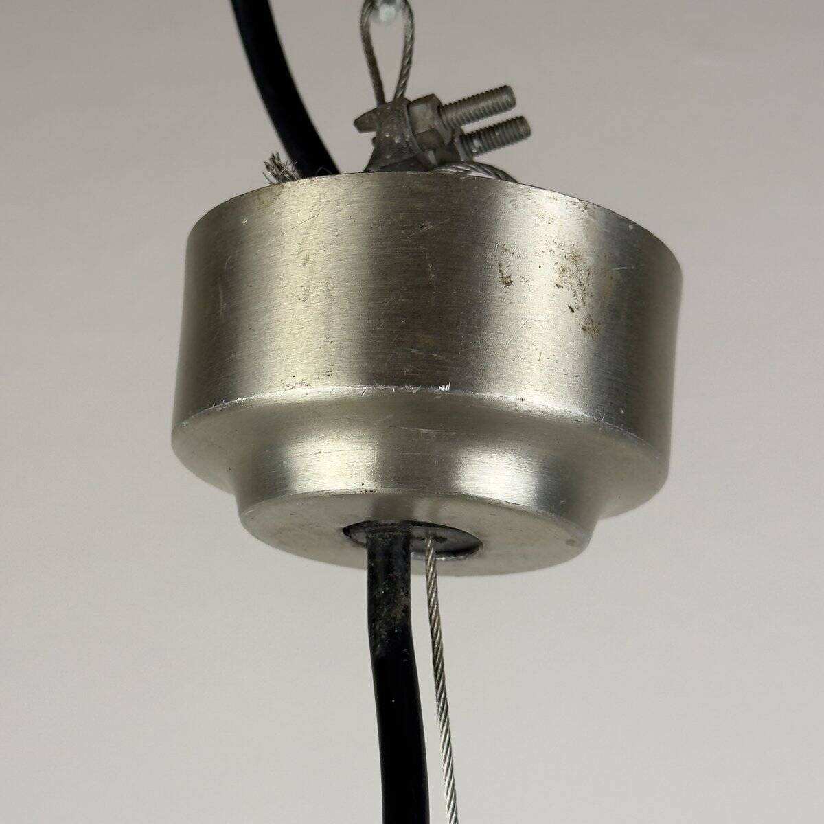 Vintage metal pendant attributed to Elio Martinelli for Martinelli Luce, Italy, 1960s.