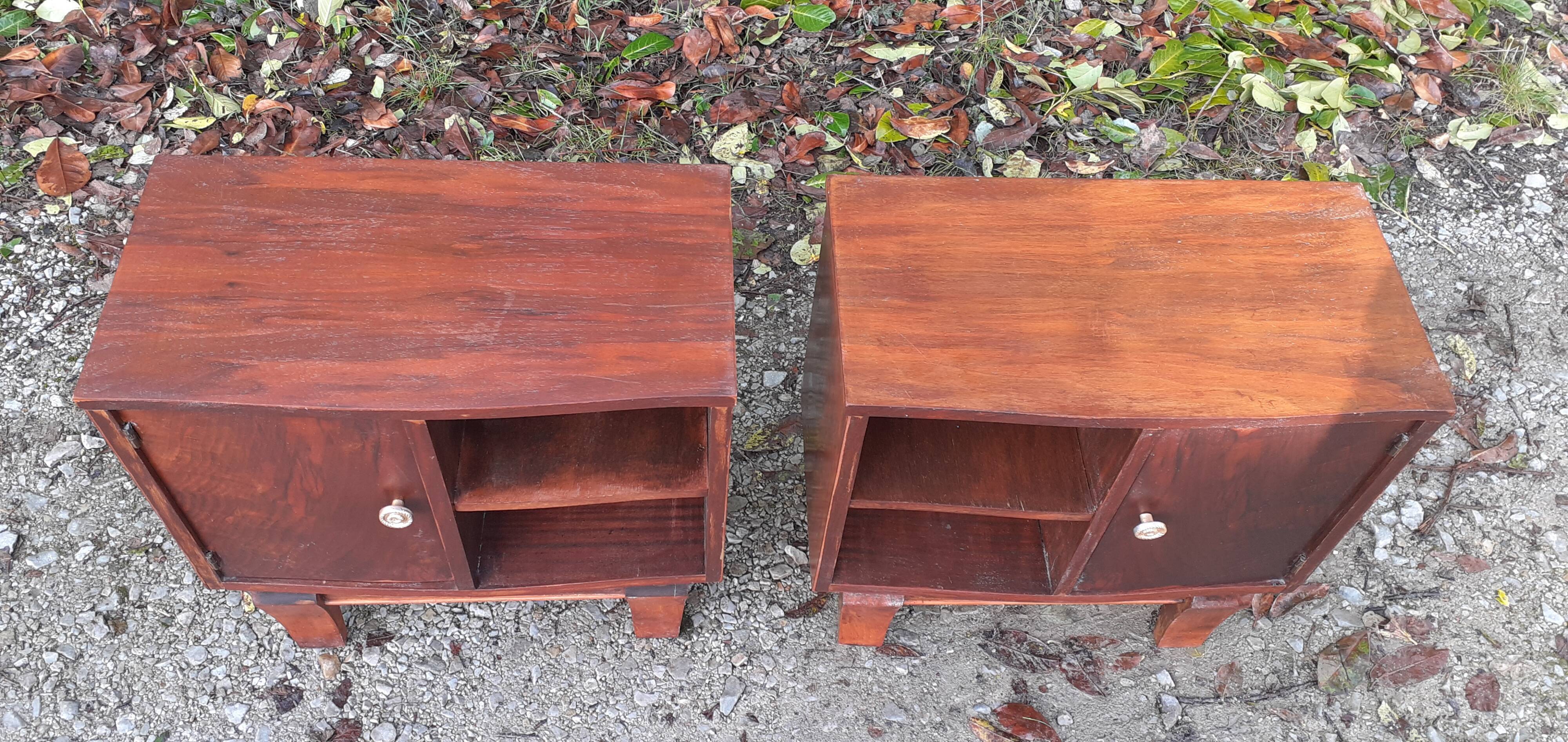 Pairs of art deco bedside tables