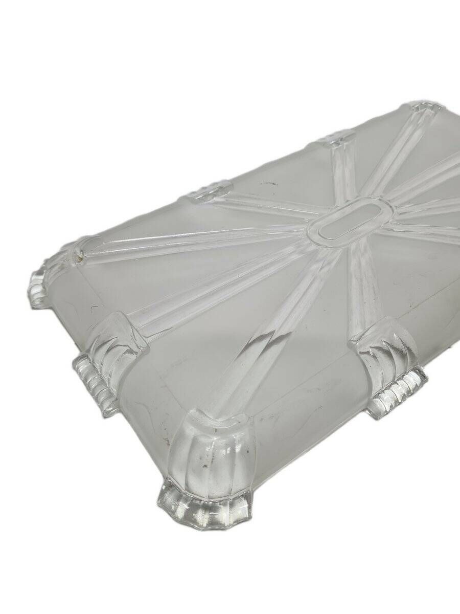 Polish Art Deco tray by Zawiercie Glassworks, 1930s