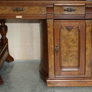 Shannon File Co drum desk in Victorian walnut with certificate.