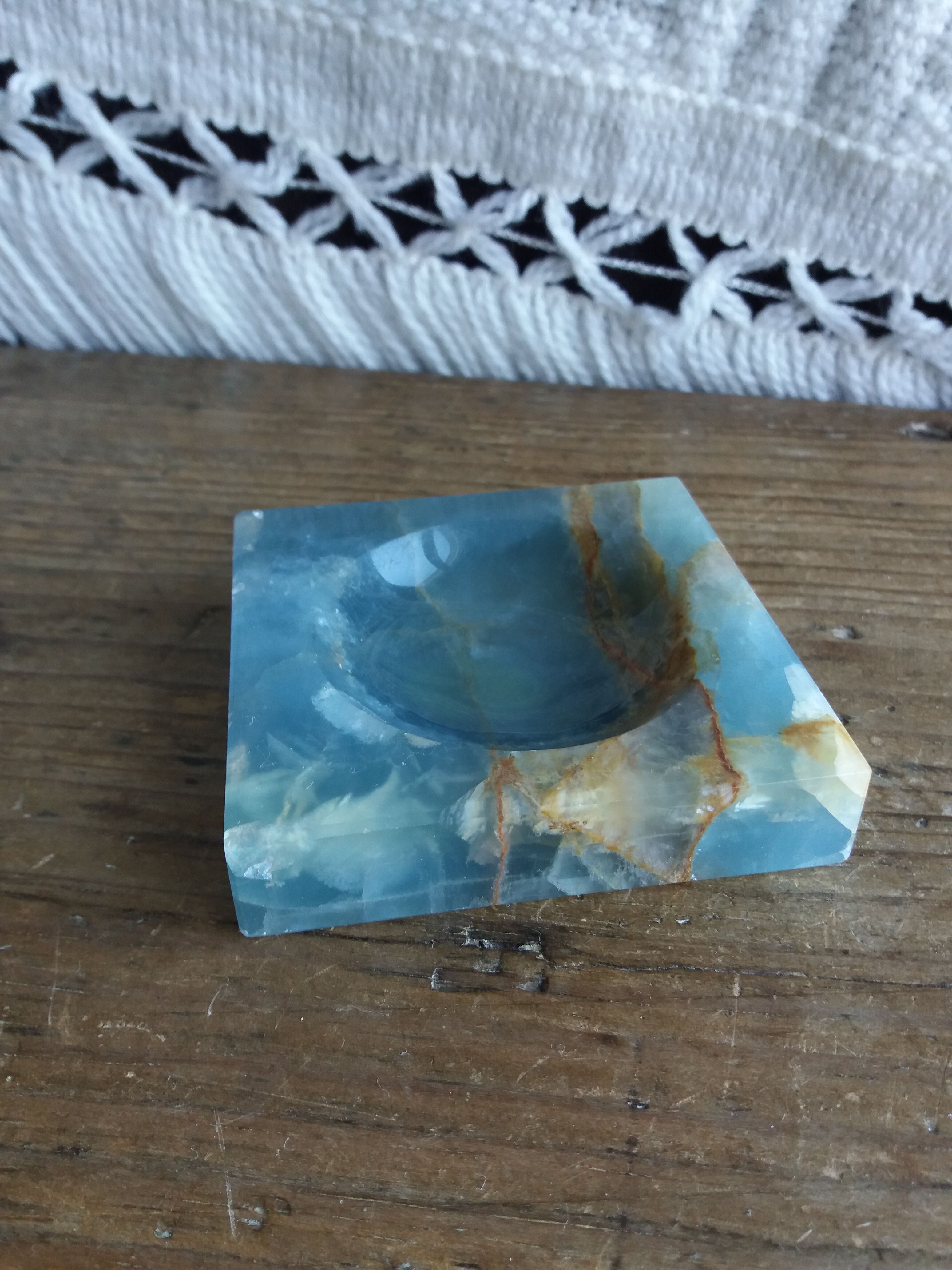 Blue onyx pocket ashtray