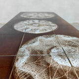 Tiled and chrome coffee table 'sixties vibes'