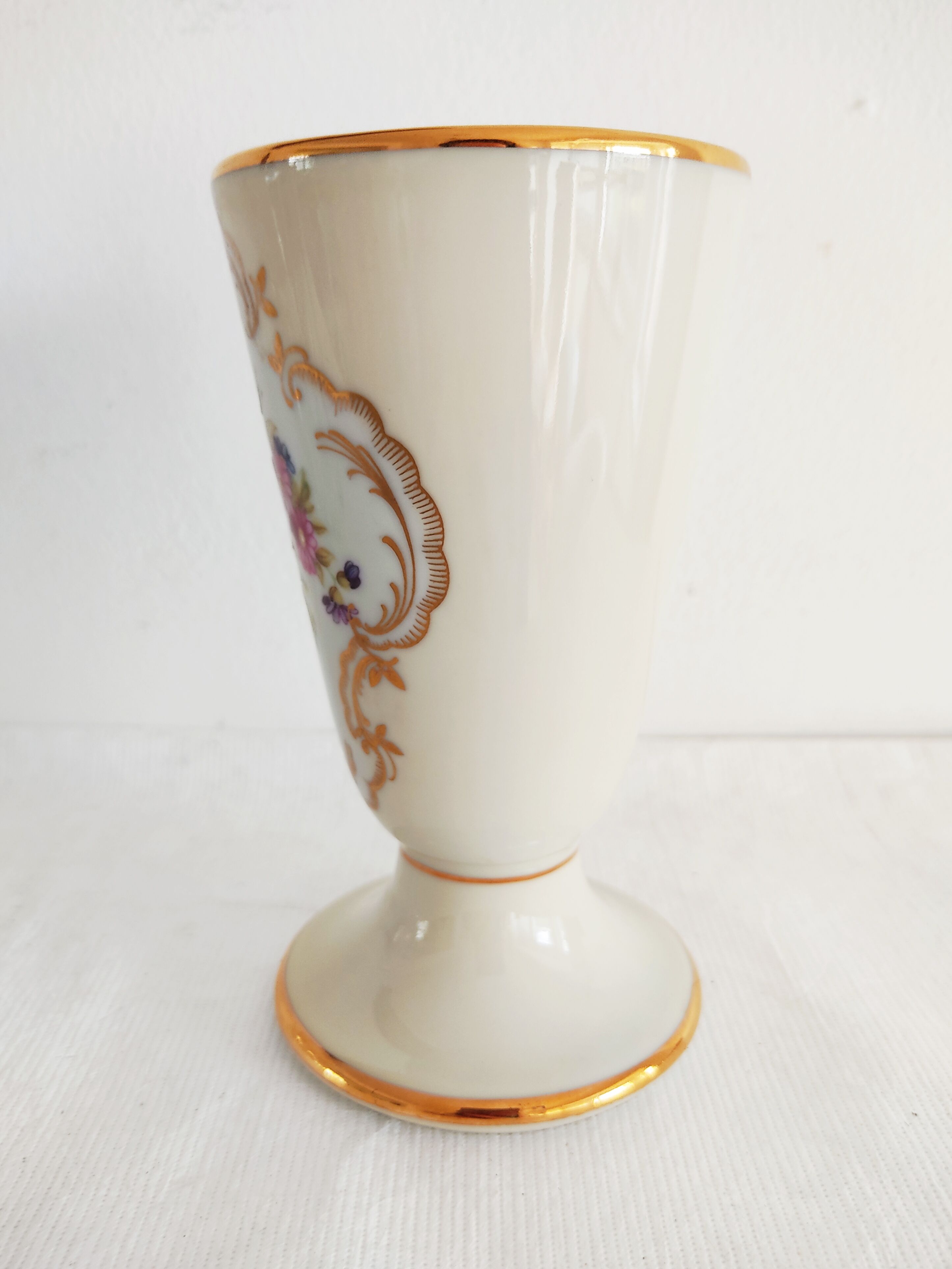 Limoges porcelain cone vase