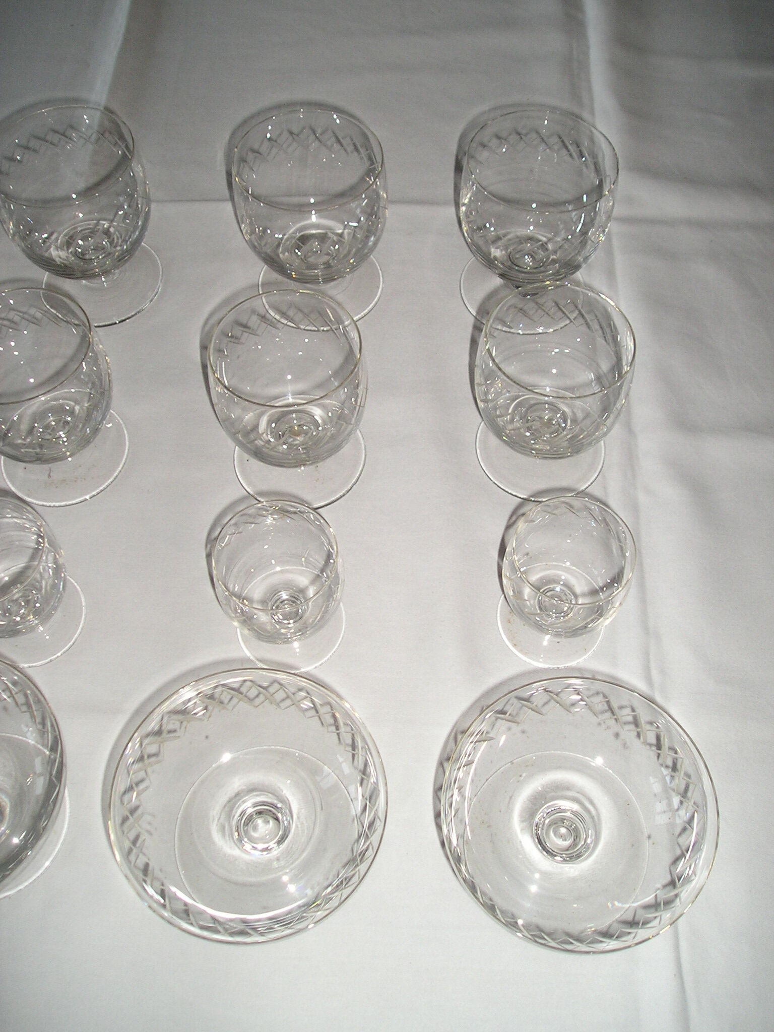 Glass service for 6 people from the 70s