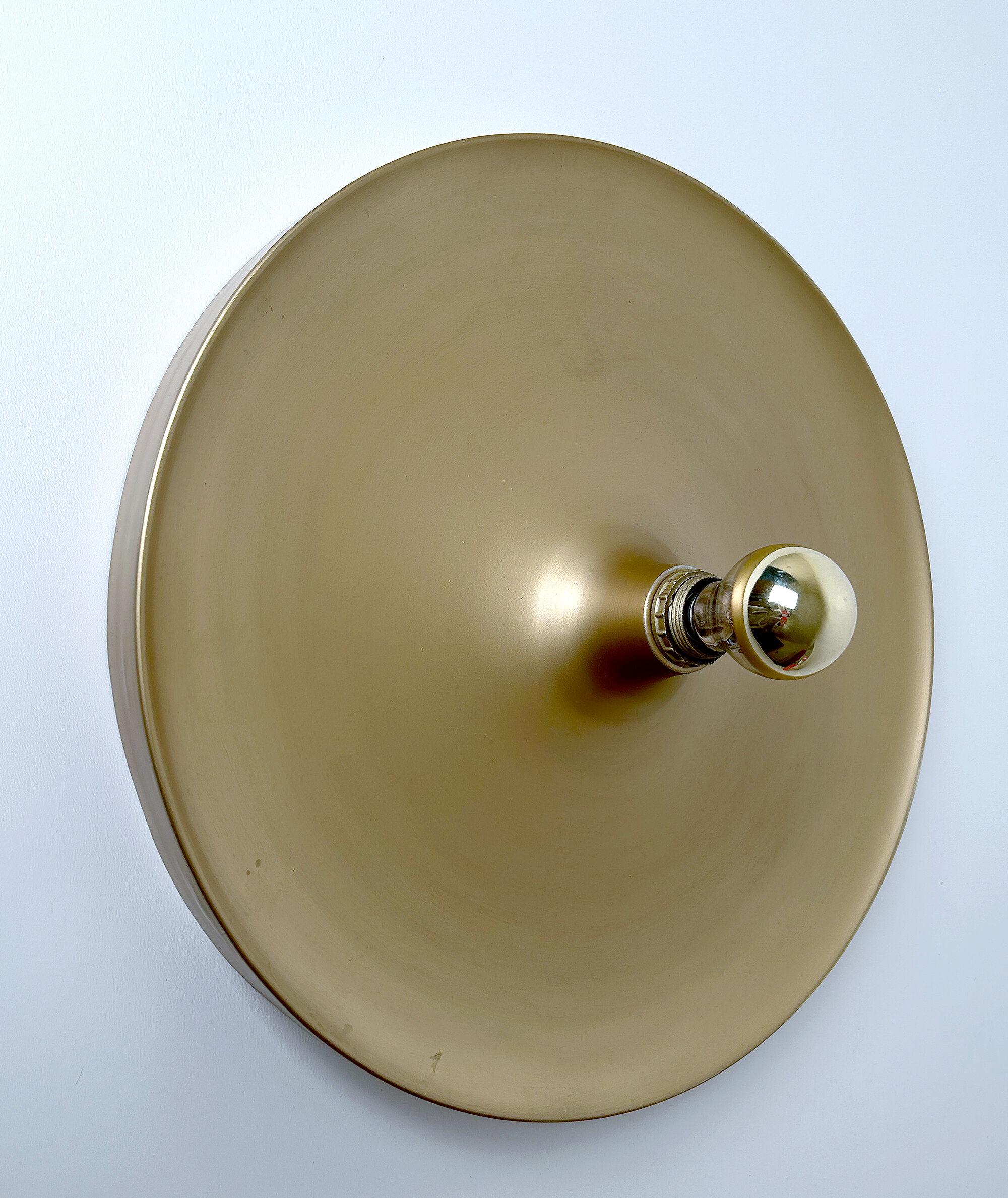 Space Age Vintage wall lamp, 70s, Disc Design, Bronze color