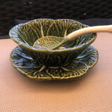 Cabbage leaf slip saucer