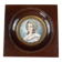 Framed 19th-century miniature gouache portrait of an aristocratic woman