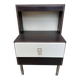 Vintage 70s bedside table with integrated lighting & chrome legs Space Age 1