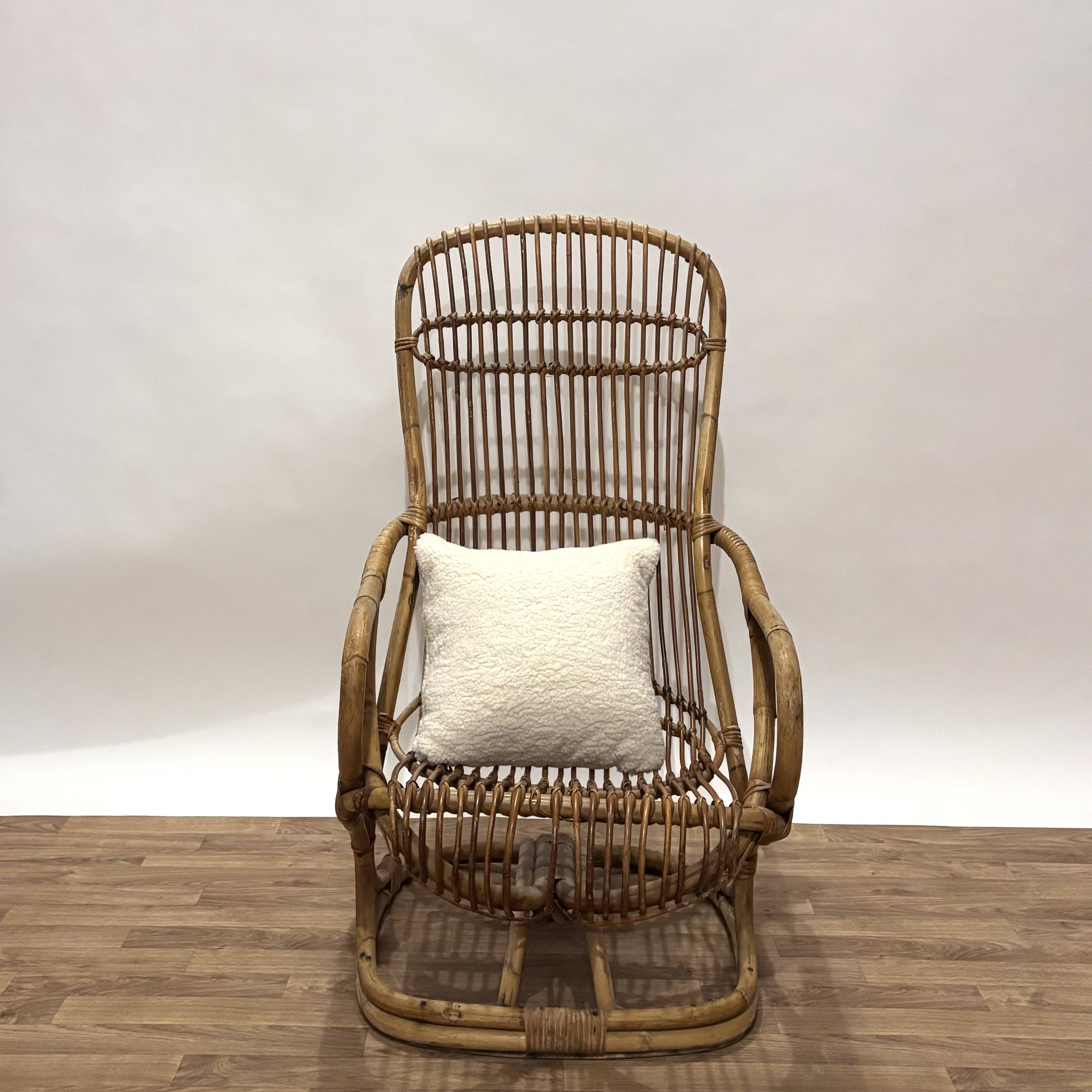 1960s rattan armchair