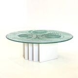 Table basse sculpturale Heinz Lilienthal avec plateau en verre
