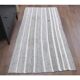 Vintage Turkish Hand-Knotted Wool Cotton Gray Kilim Runner Rug 95x196