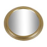 Round mirror in gilded metal 24 cm