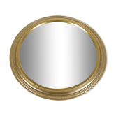 Round mirror in gilded metal 24 cm