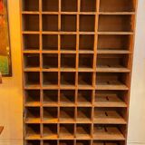 Wooden workshop locker, in fir, 1960s-70s.