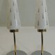Pair of vintage wall sconces from the 1970s – Perforated opaline, brass