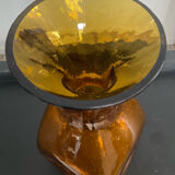 Vintage vase in bubbled glass paste