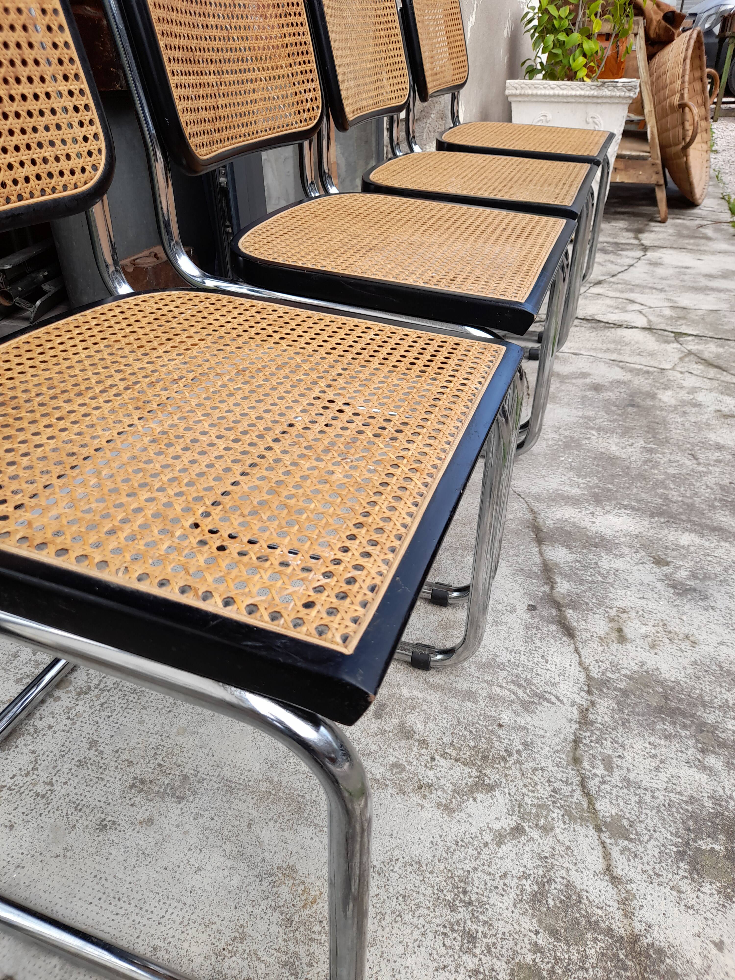 Serie de 4 Chaises B32 de Marcel Breuer