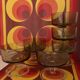 Glasses or cups amber glass 70s