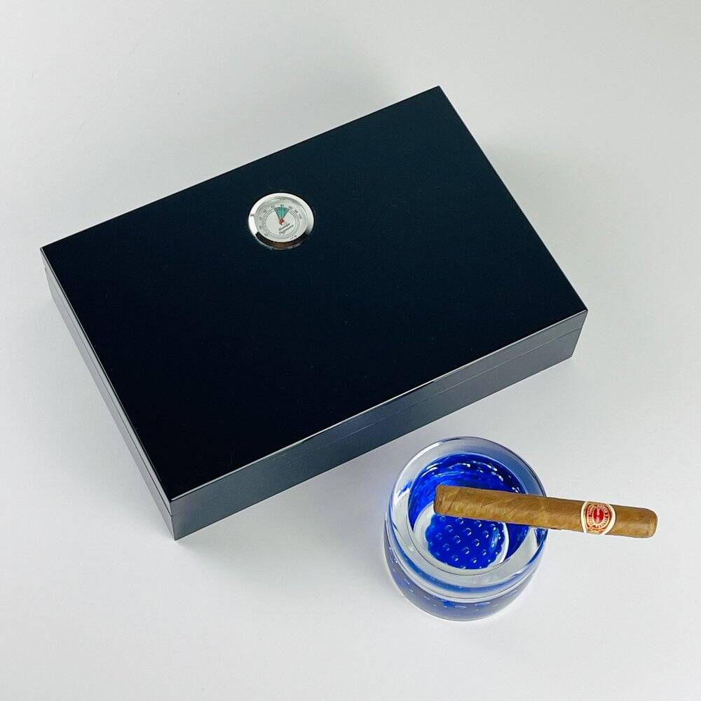 Blue Murano glass ashtray, Italy, 1970s