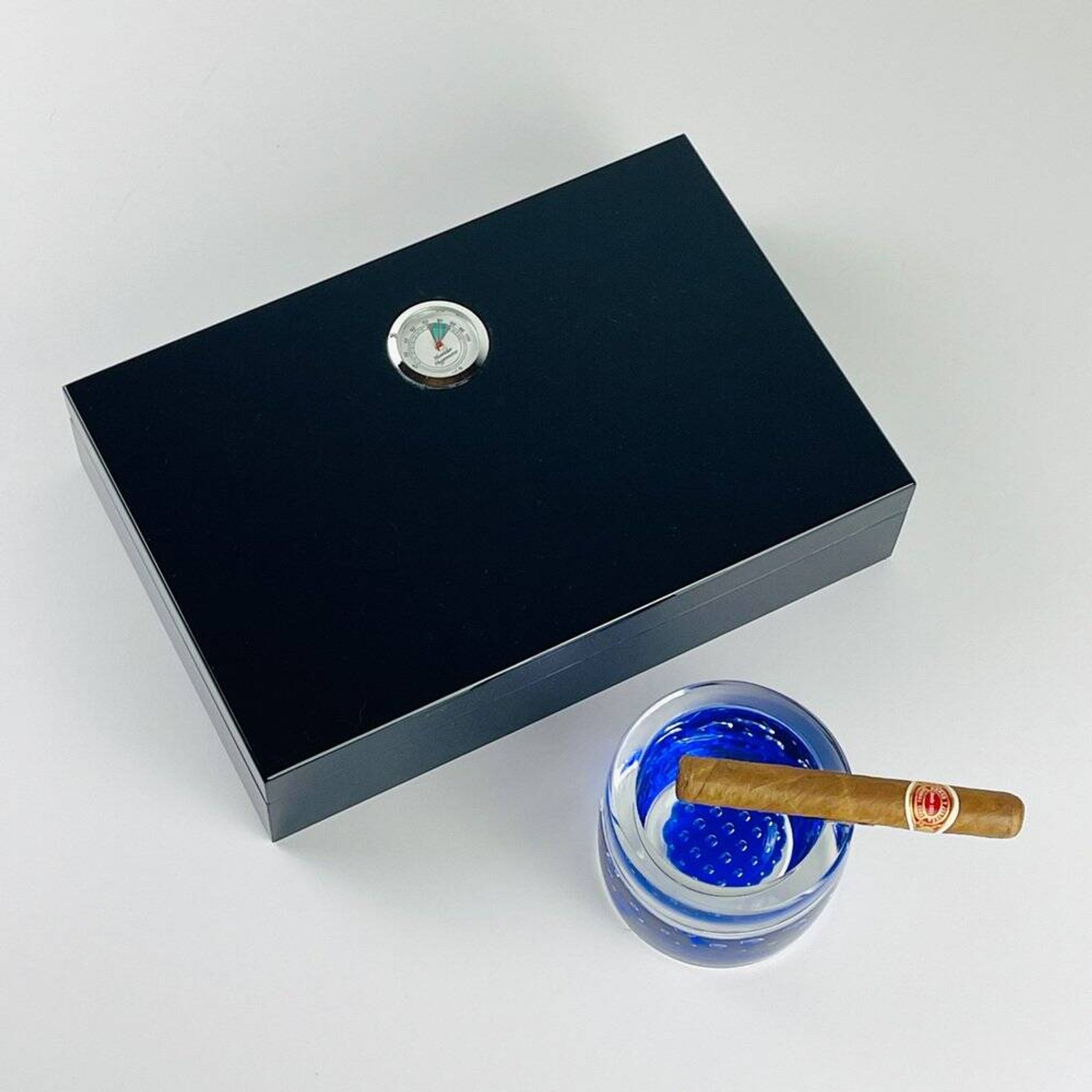 Blue Murano glass ashtray, Italy, 1970s