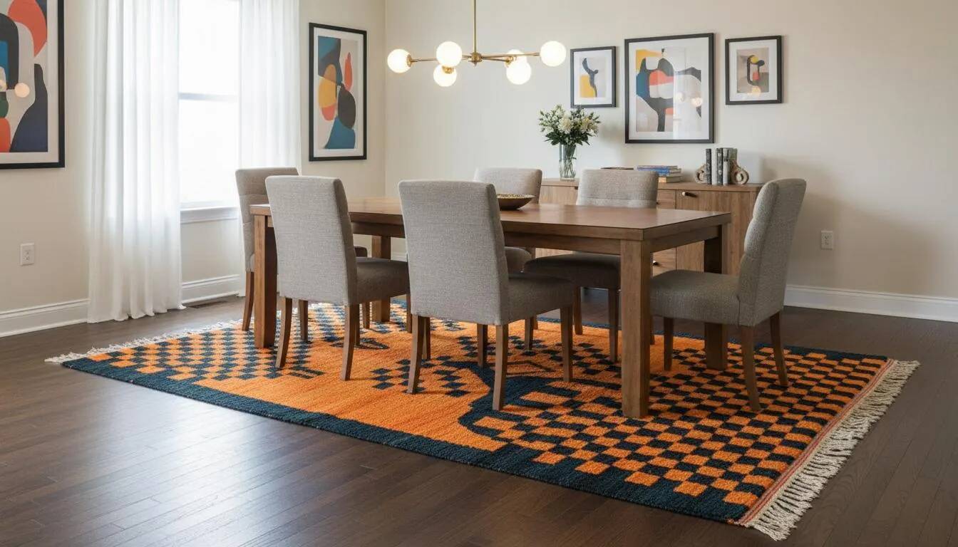 Traditional handmade carpet 250cm x 150cm Moroccan