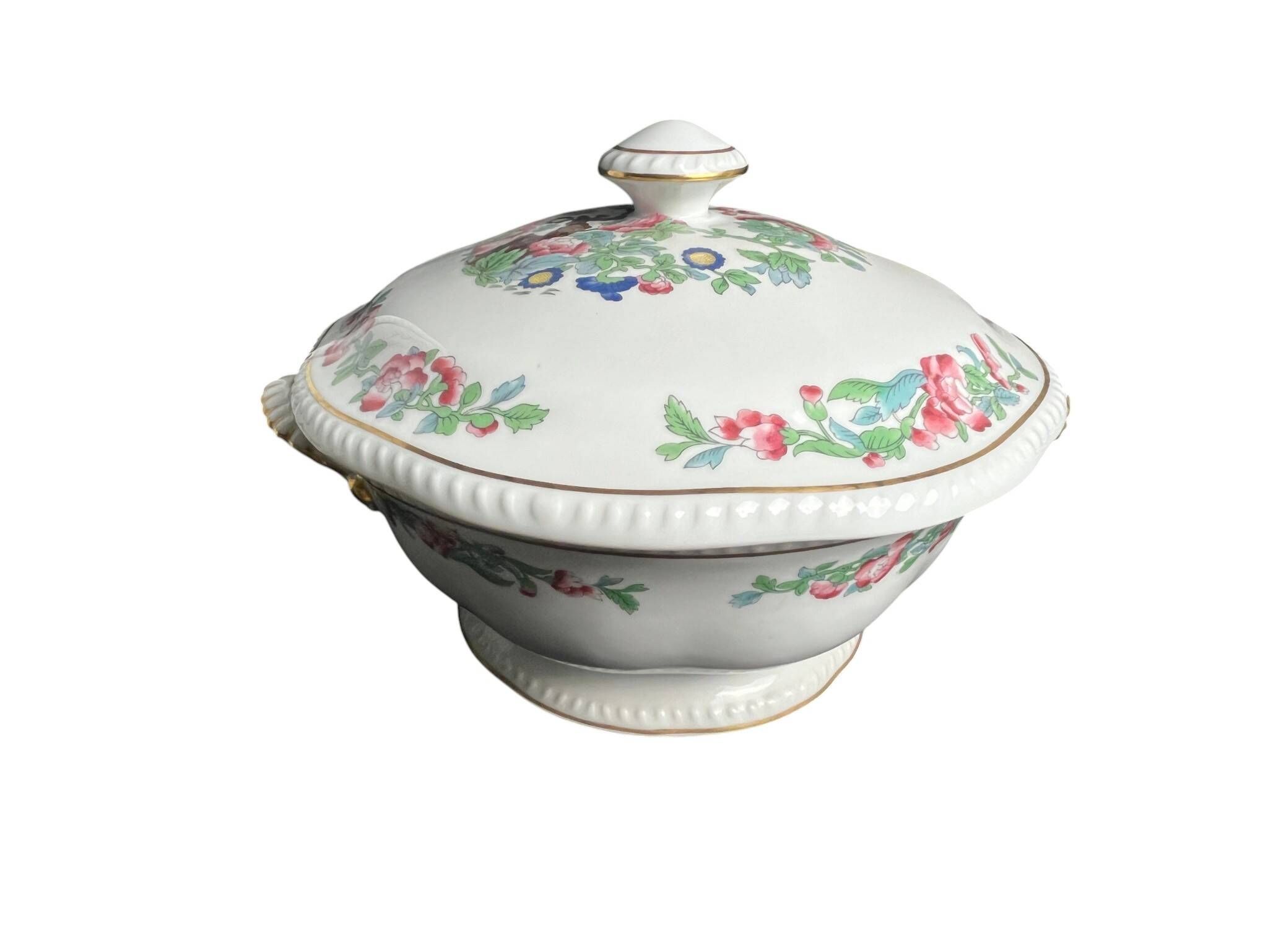 Tableware, Limoges porcelain service Bernardaud Trees of India 20th century