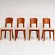 Set of 4 Danish design chairs by Gramrode from the 1970s