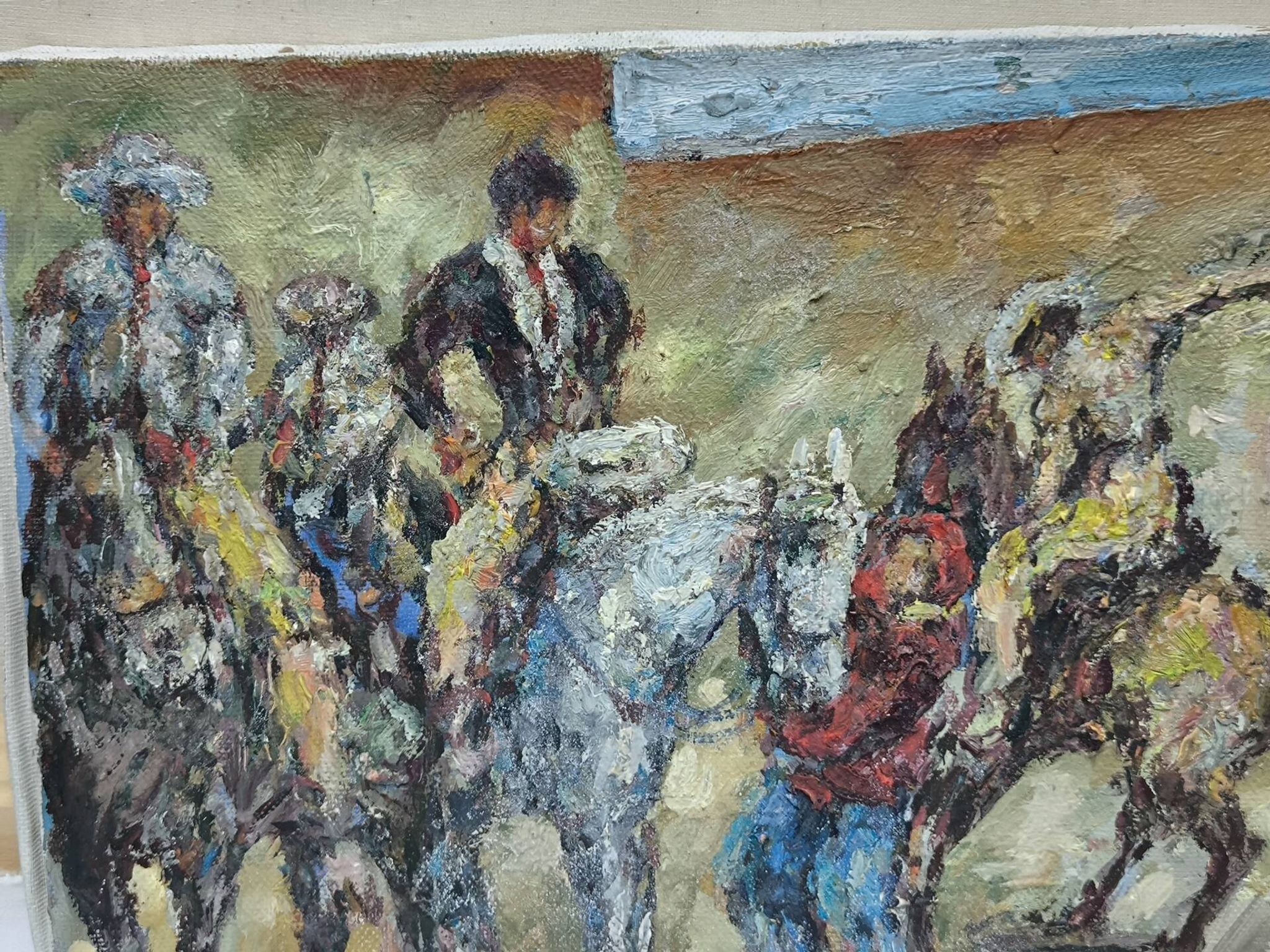 Scene of Impressionist horsemen