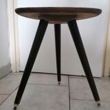 Extra table wood tripod feet compas vintage