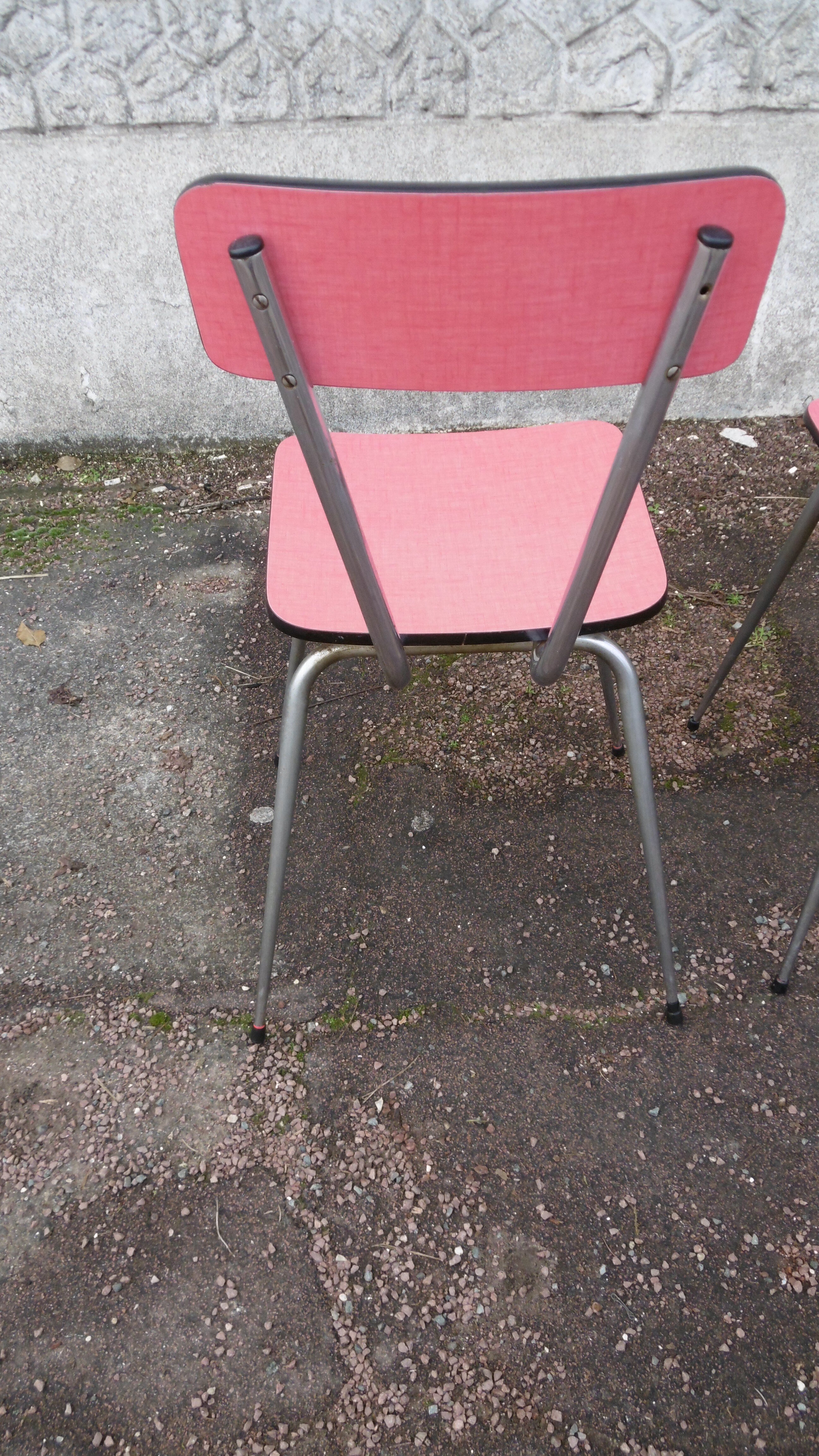 Set of 2 chairs in formica Red