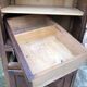 Solid oak wardrobe with 2 doors and 1 drawer in neo Louis XIII style.
