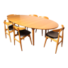 Ensemble de salle à manger - table extensible 'CH339' & 6 chaises 'CH33' - par Hans Wegner pour Carl Hansen & Son - DK