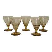 5 aperitif glasses