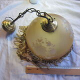 Art Deco suspension. with floral motifs & pearls