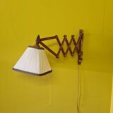 Dutch Wooden Hinge Wall Lamp, from the 1960s
