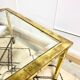 Table basse laiton plateau verre