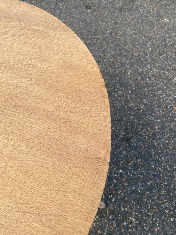 Table basse table d’appoint scandinave pieds compas rénovée en bois brut